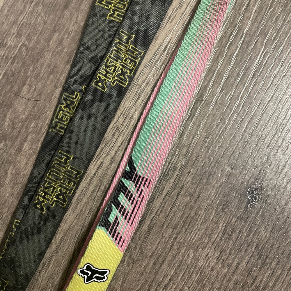 2Lanyard’s  one is from fox and the other black one is metal mulisha